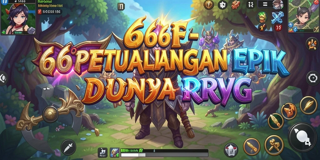 Tampilan gameplay mendalam di dunia RPG 666F.