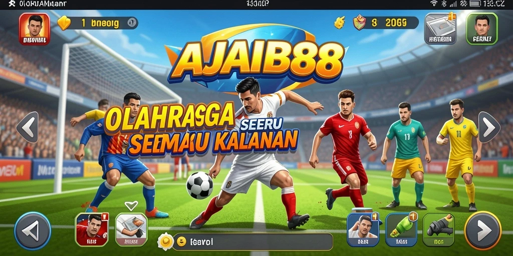 Screenshot utama AJAIB88 menampilkan aksi seru dalam permainan olahraga.