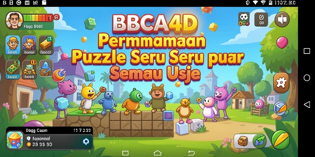 Screenshot gameplay BBCA4D yang menunjukkan tantangan puzzle.