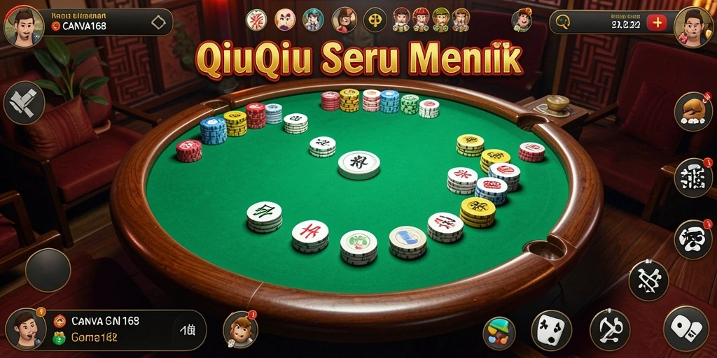 Tangkapan layar dari gameplay seru QiuQiu di CANVA168.