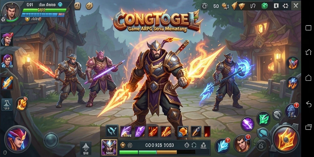 Gameplay seru CONGTOGEL dengan pertarungan mendebarkan di dunia fantasi.