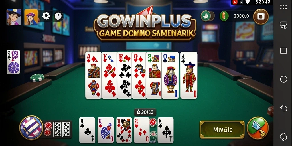 Tampilan gameplay GOWINPLUS dengan grafis menarik dan format domino.