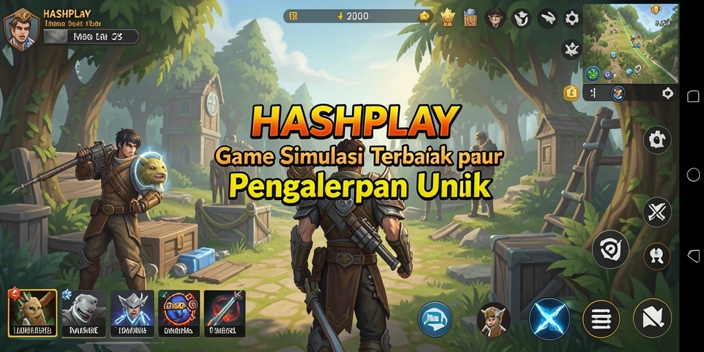 Screenshot utama HASHPLAY menampilkan gameplay yang menarik dari simulasi interaktif.