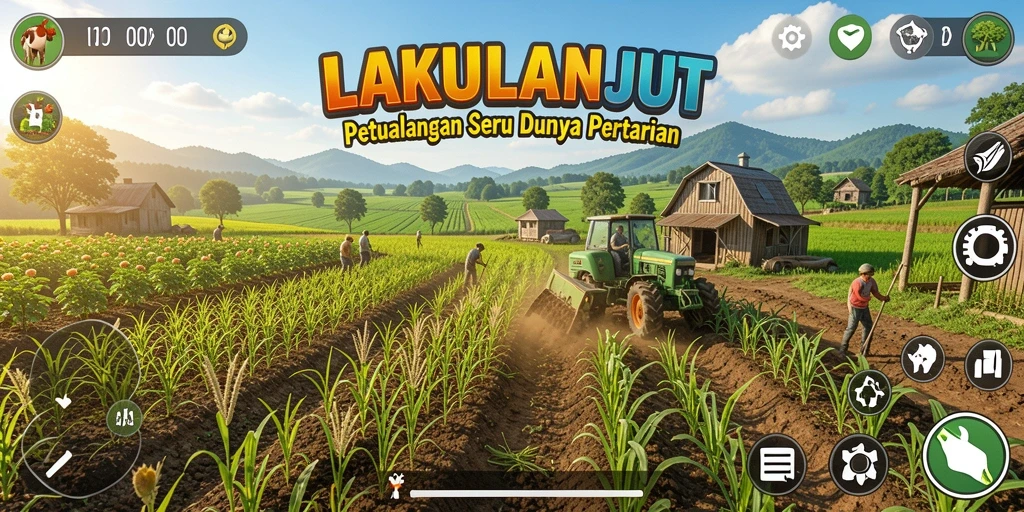 Gambar tangkapan layar gameplay LAKULANJUT saat bertani.
