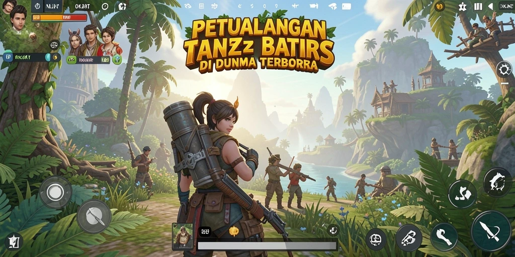 Screenshot menunjukkan gameplay menakjubkan di dunia terbuka.