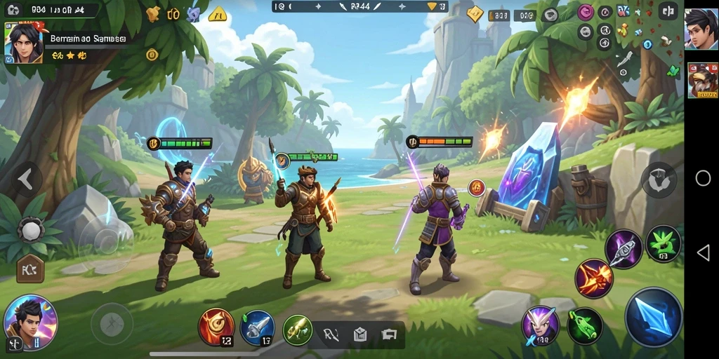 Screenshot utama RR44 menampilkan gameplay seru yang mengasyikkan.