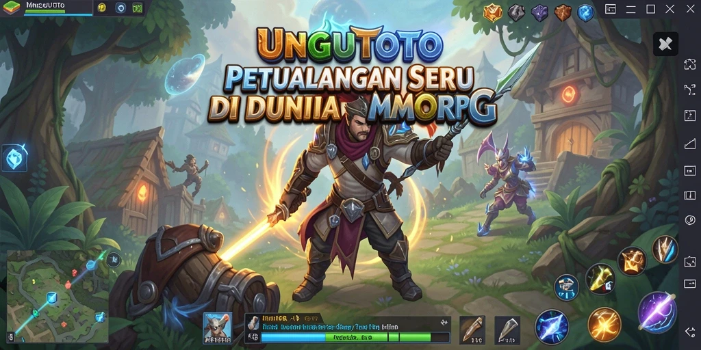 Tampilan gameplay seru di dunia UNGUTOTO yang luas.