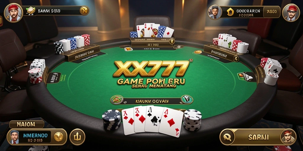 Screenshot gameplay yang menampilkan momen seru dalam Poker.